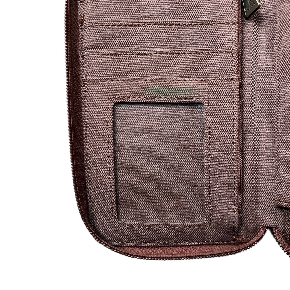Pendleton Brown Wallet with Teal, Rust & Gold Geometric Pattern - Picture 11 of 11